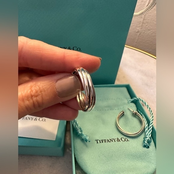 Tiffany Paloma Hoops Silver with dust bag, box and Tiffany bag - Picture 4 of 11
